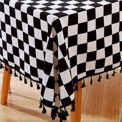 Checkerboard Tablecloth Stain Resistant Waterproof Lattice Table Cover