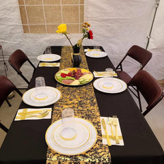 Glittery Gold Table Runner for Wedding Bridal Shower, Birthday Party Decor