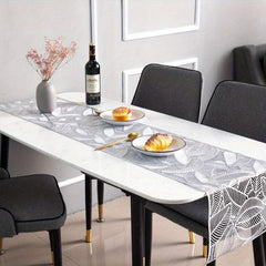 4pcs Leaf Pattern Table Runner Placemats for Dining Table