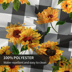Sunflower Tablecloth 152 Round Polyester Waterproof