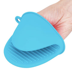 Silicone Oven Mitts Pot Holders Set Kitchen Heat Resistant Mittens