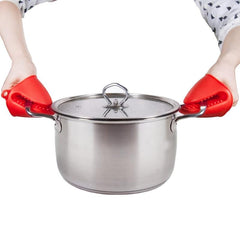 Silicone Oven Mitts Pot Holders Set Kitchen Heat Resistant Mittens