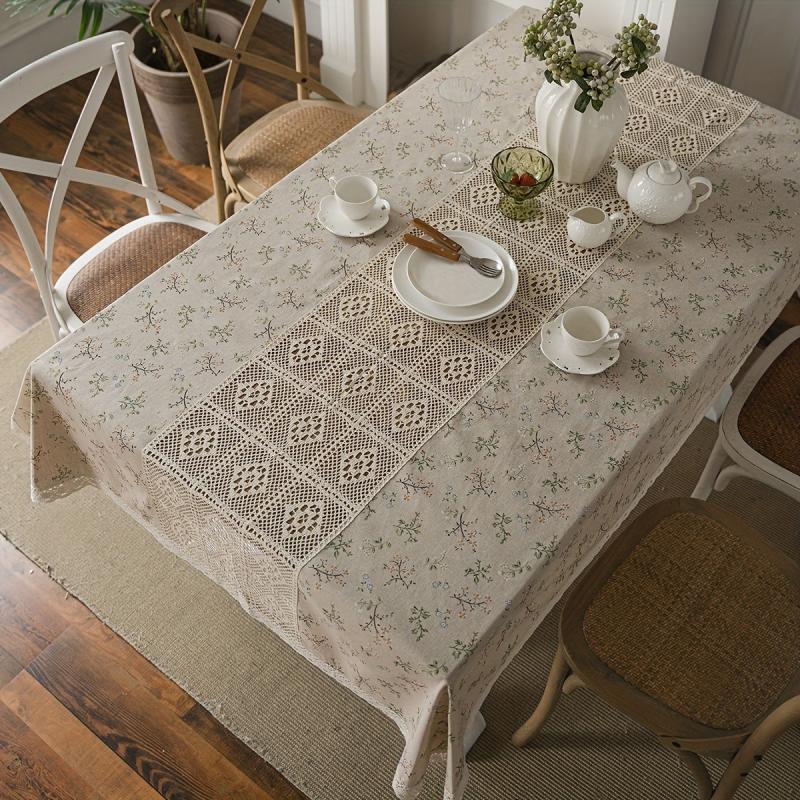 1pc Hollow Tablecloth for TV Cabinet Coffee Table Kitchen Dining Table Desk