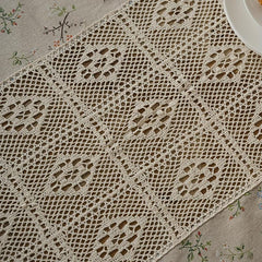 1pc Hollow Tablecloth for TV Cabinet Coffee Table Kitchen Dining Table Desk