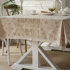 1pc Hollow Tablecloth for TV Cabinet Coffee Table Kitchen Dining Table Desk