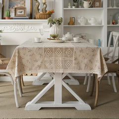 1pc Hollow Tablecloth for TV Cabinet Coffee Table Kitchen Dining Table Desk