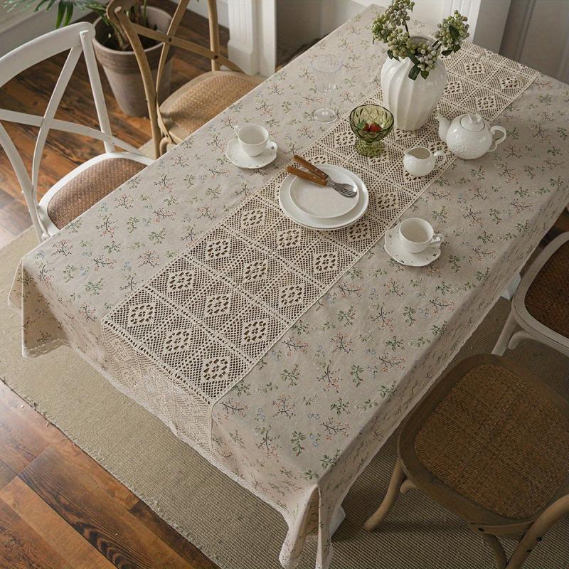 1pc Hollow Tablecloth for TV Cabinet Coffee Table Kitchen Dining Table Desk