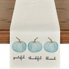 Thanksgiving Table Runner Pumpkin Leaf Kitchen Dining Decoration