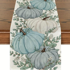 Thanksgiving Table Runner Pumpkin Leaf Kitchen Dining Decoration