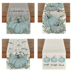 Thanksgiving Table Runner Pumpkin Leaf Kitchen Dining Decoration
