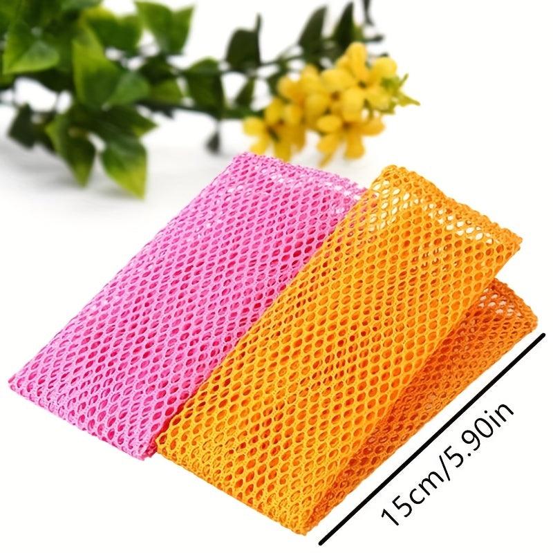 Non Stick Mesh Dish Cloths Set - Easy Cleaning and Scouring Pad for Kitchen
