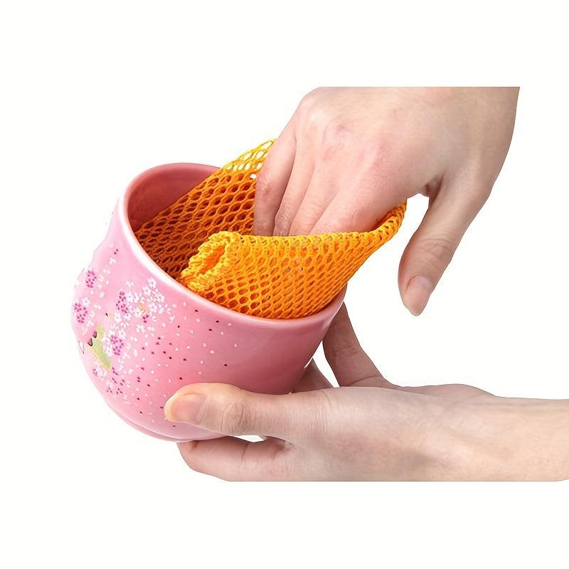 Non Stick Mesh Dish Cloths Set - Easy Cleaning and Scouring Pad for Kitchen