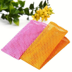 Non Stick Mesh Dish Cloths Set - Easy Cleaning and Scouring Pad for Kitchen