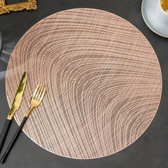 6pcs Scallop Round Placemat Dining Table Decoration Mat Heat Insulation