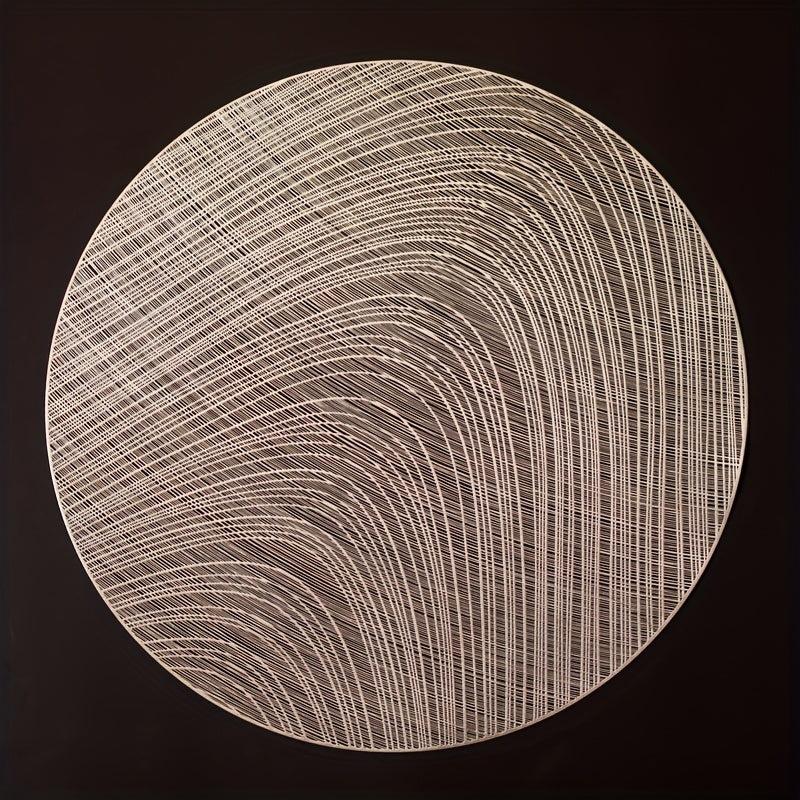 6pcs Scallop Round Placemat Dining Table Decoration Mat Heat Insulation