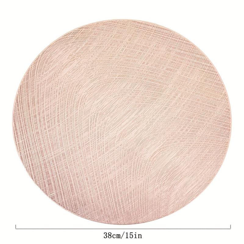 6pcs Scallop Round Placemat Dining Table Decoration Mat Heat Insulation