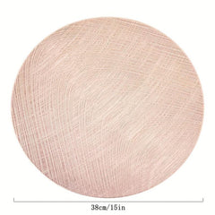 6pcs Scallop Round Placemat Dining Table Decoration Mat Heat Insulation