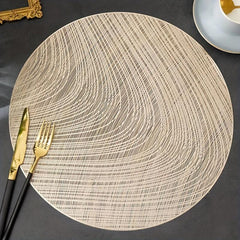 6pcs Scallop Round Placemat Dining Table Decoration Mat Heat Insulation