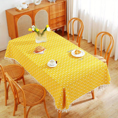 Modern Rectangle Tablecloth for Dining Room or Picnic - Fresh Tea and Home Decor