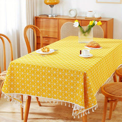 Modern Rectangle Tablecloth for Dining Room or Picnic - Fresh Tea and Home Decor