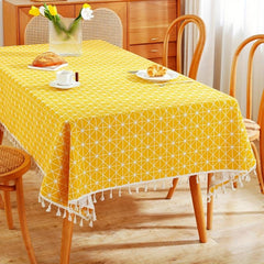 Modern Rectangle Tablecloth for Dining Room or Picnic - Fresh Tea and Home Decor