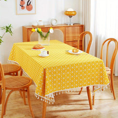Modern Rectangle Tablecloth for Dining Room or Picnic - Fresh Tea and Home Decor