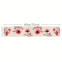 1pc Tulip Linen Table Runner Rustic Farmhouse Style Table Runner