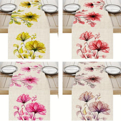 1pc Tulip Linen Table Runner Rustic Farmhouse Style Table Runner