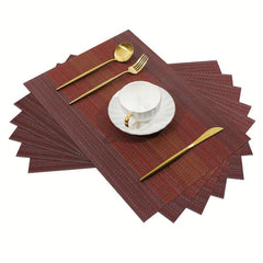 Nordic Style Plastic Placemats Set of 8, Table Decoration Mat