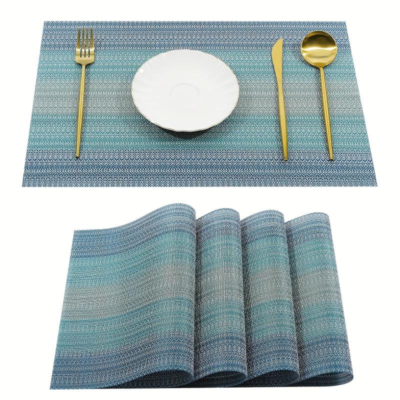 Nordic Style Plastic Placemats Set of 8, Table Decoration Mat