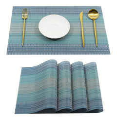 Nordic Style Plastic Placemats Set of 8, Table Decoration Mat