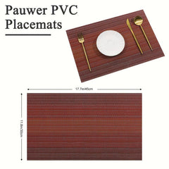 Nordic Style Plastic Placemats Set of 8, Table Decoration Mat
