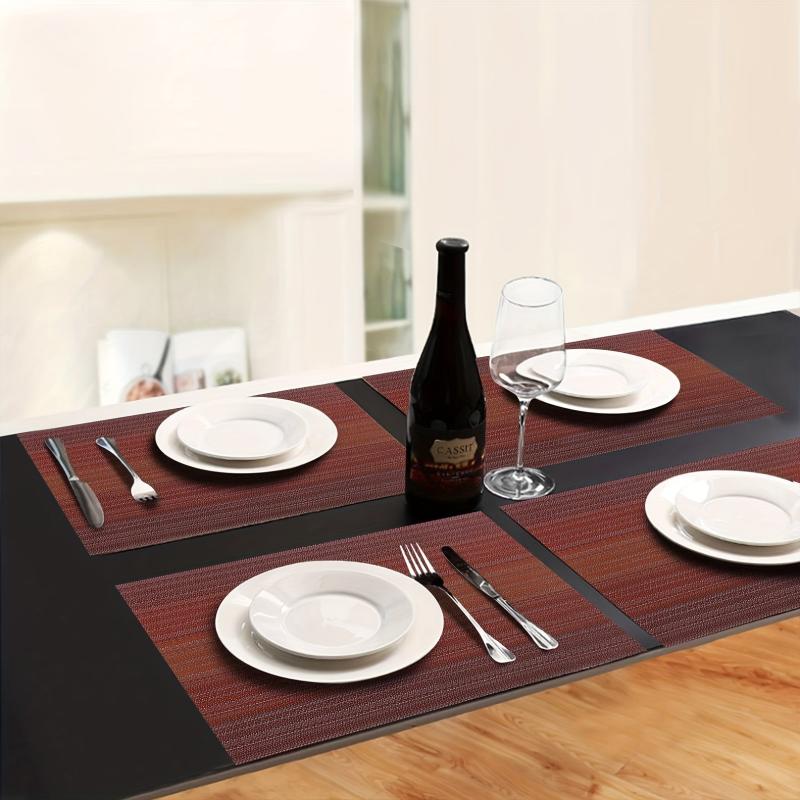 Nordic Style Plastic Placemats Set of 8, Table Decoration Mat