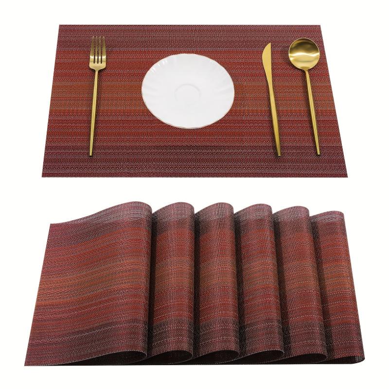 Nordic Style Plastic Placemats Set of 8, Table Decoration Mat