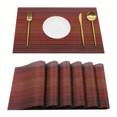 Nordic Style Plastic Placemats Set of 8, Table Decoration Mat