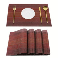 Nordic Style Plastic Placemats Set of 8, Table Decoration Mat