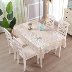 Brown Velvet Lace Embroidered Tablecloth for Events