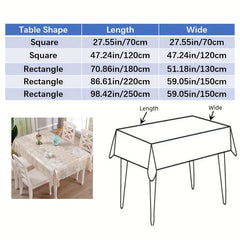 Brown Velvet Lace Embroidered Tablecloth for Events