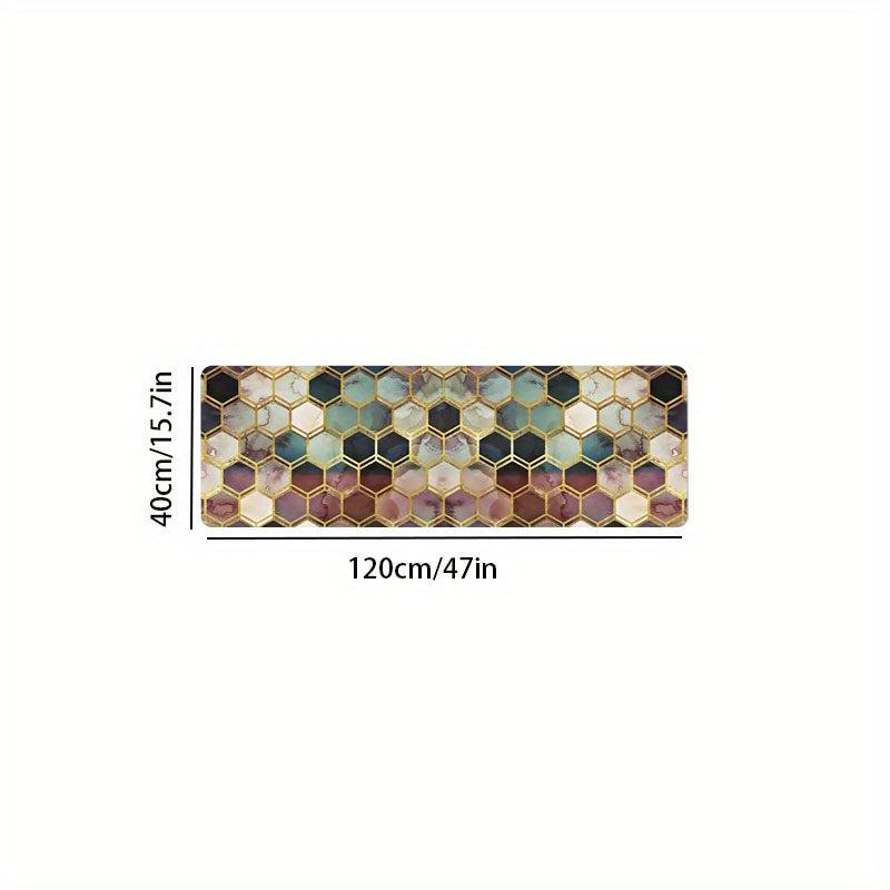 Absorbent Honeycomb Kitchen Rugs Non Slip Stain Resistant Waterproof Mats