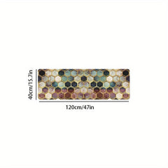 Absorbent Honeycomb Kitchen Rugs Non Slip Stain Resistant Waterproof Mats