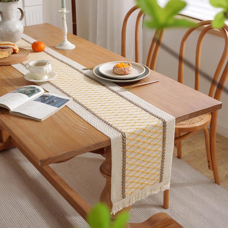 Boho Table Runner with Tassels for Wedding Bridal Shower