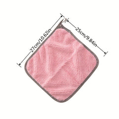 Absorbent Non-stick Dishwashing Cloth Kitchen Towels Mixed Color