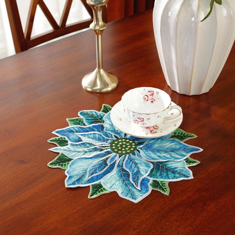 Red Floral Pattern Placemat - Heat Insulation, Waterproof, Non-slip