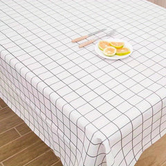 Plaid PVC Tablecloth Waterproof Washable Table Cover for Picnics