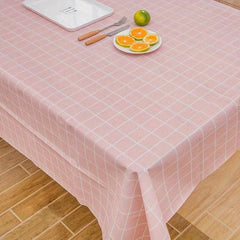 Plaid PVC Tablecloth Waterproof Washable Table Cover for Picnics