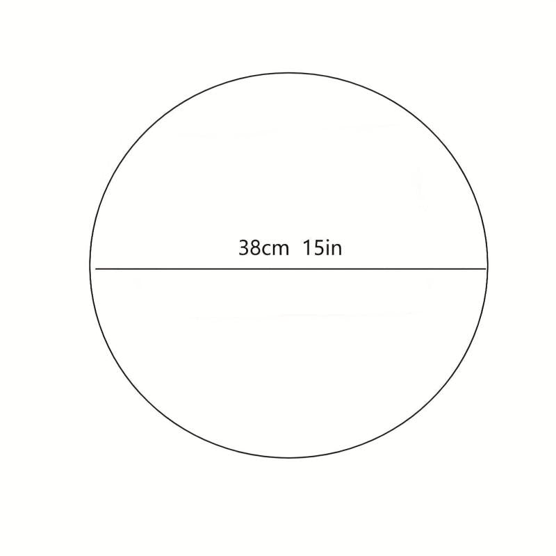 4PCS Round Polyester Placemats Double Circle Table Mat Woven Room Decor