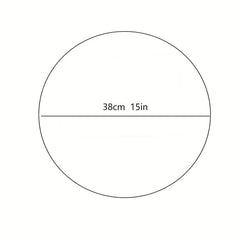 4PCS Round Polyester Placemats Double Circle Table Mat Woven Room Decor