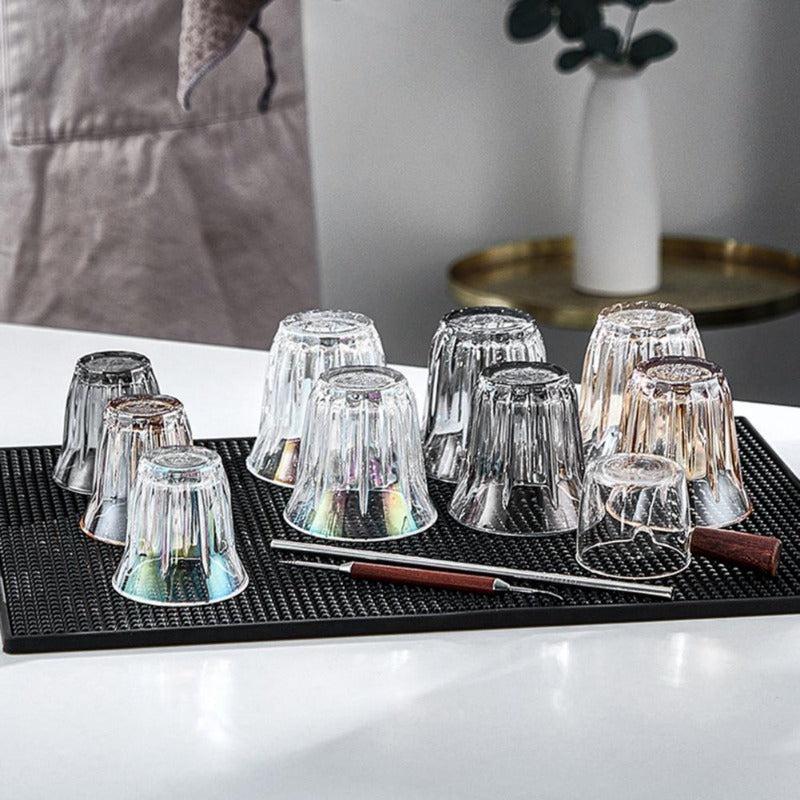 Silicone Pot Mat Coffee Bar Mat With Draining Hole Non Slip Bar Pad