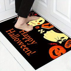 2 Pcs Halloween Happy Pumpkin Kitchen Mat Anti-Fatigue Non-Slip Waterproof