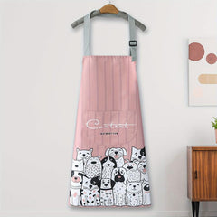 Animal Printed Striped Apron Waterproof Adjustable Bib Apron